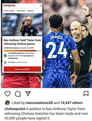 Marcos Alonso ấn “like” kiến nghị của hội CĐV Chelsea