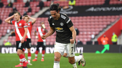 Cavani tái xuất ở trận Southampton vs Man United