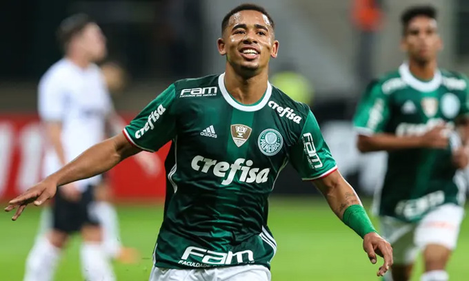 Jesus thời còn khoác áo Palmeiras