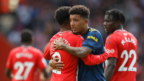 Sancho đã chơi mờ nhạt ở trận Southampton vs Man United