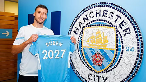 Man City gia hạn hợp đồng với Ruben Dias