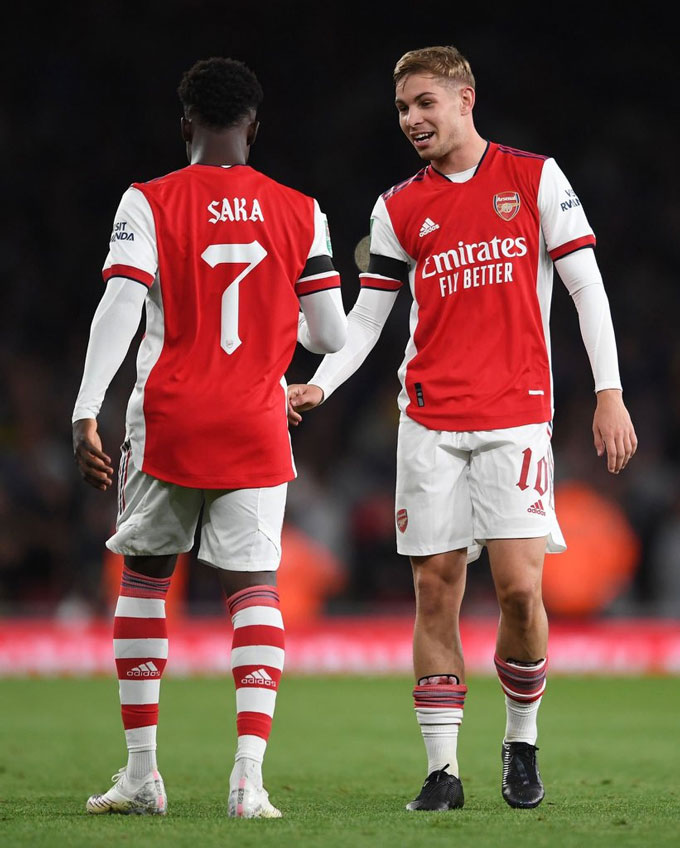 Saka và Smith Rowe gieo niềm tin và hy vọng cho Arsenal