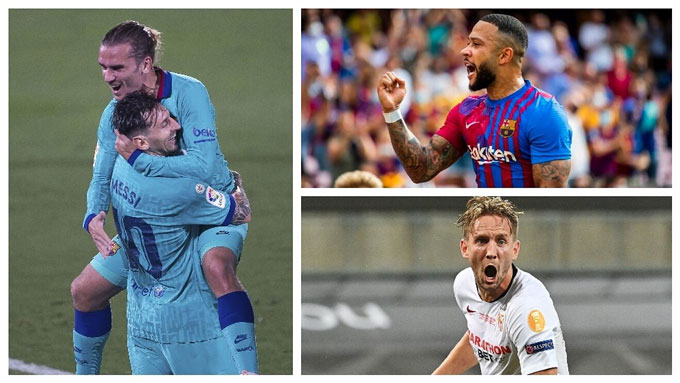 Barca không còn Messi và Griezmann, thay bằng những người kém tên tuổi hơn như Depay hay Luuk de Jong