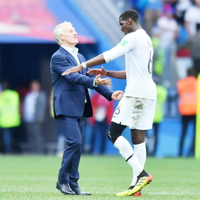 Pogba luôn tin tưởng mọi chỉ đạo của Deschamps