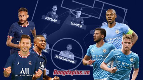 Đội hình kết hợp PSG vs Man City: Hàng công PSG & tuyến giữa Man City