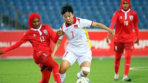 ĐT nữ Việt Nam rộng cửa đi tiếp sau khi Tajikistan chỉ thắng 4-0 Maldives