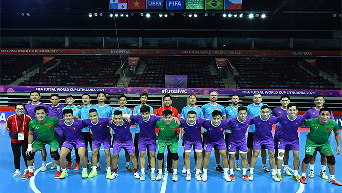 ĐT futsal Việt Nam đã sẵn sàng cho VCK futsal World Cup 2021. Ảnh: Quang Thắng