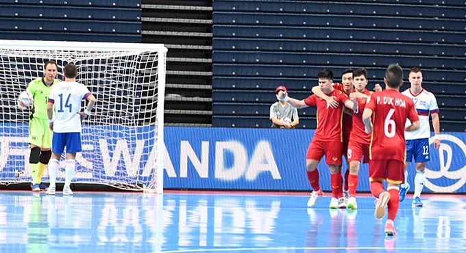 ĐT futsal Việt Nam đã chơi ấn tượng khiến ĐT futsal Nga run sợ