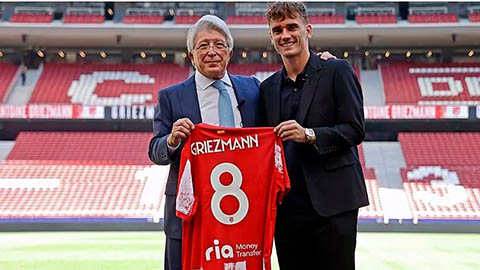 Griezmann nhận áo số 8 trong ngày trở lại Atletico