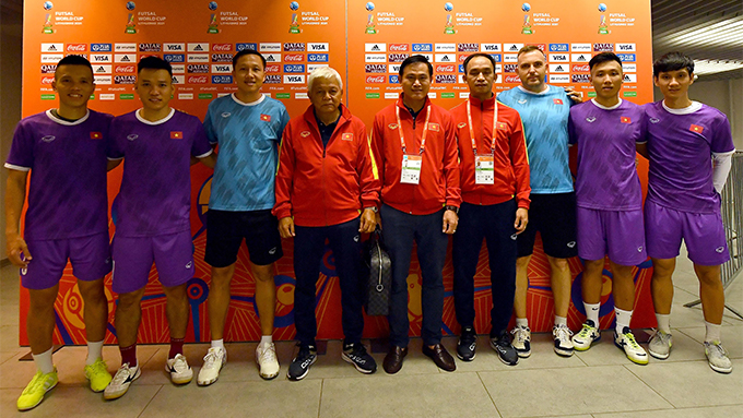 Những thành viên của ĐT futsal Việt Nam từng góp mặt tại Futsal World Cup 2016 tại Colombia.