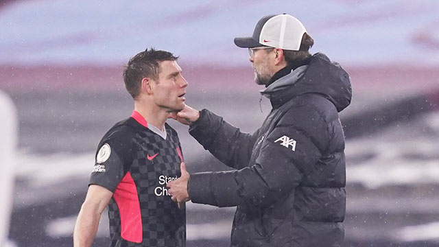 Klopp và Milner suýt tẩn nhau trong phòng thay đồ cách đây 4 năm