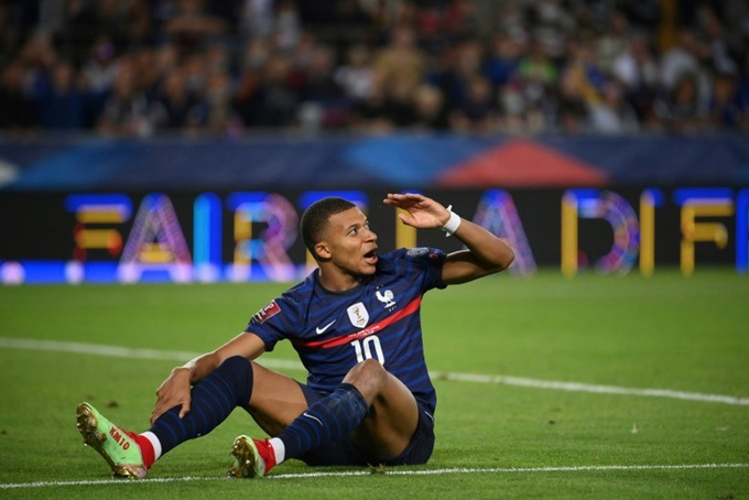 Mbappe chưa ghi bàn nào cho Pháp ở 6 trận gần nhất