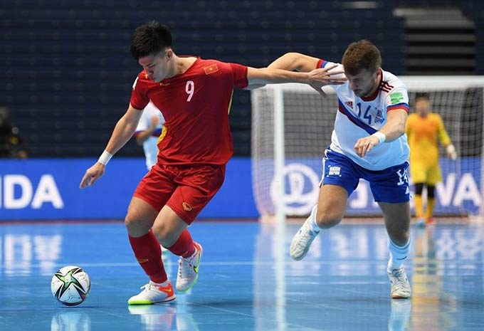 ĐT Nga đã có lúc lo sợ trước sức tấn công của futsal Việt Nam - Ảnh: Getty