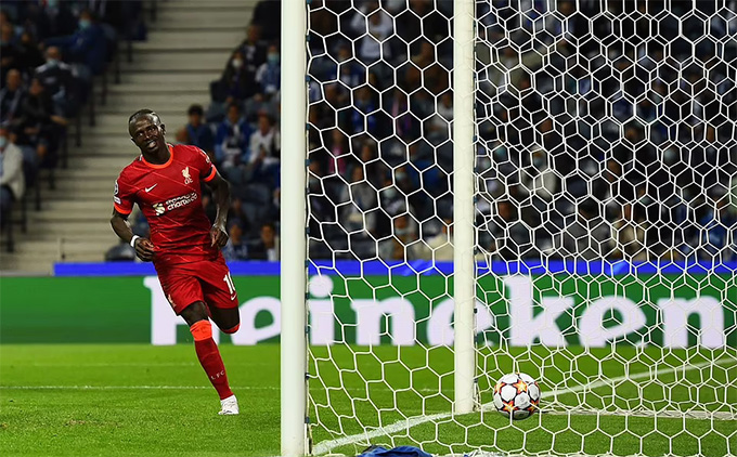 Mane cũng ghi bàn trong trận Porto vs Liverpool