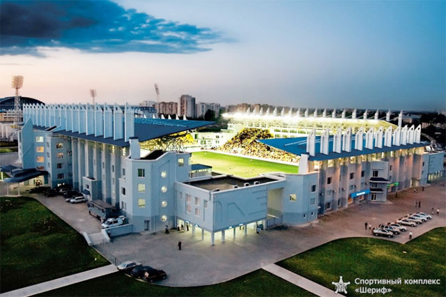 SVĐ Sheriff Stadium giống như một lâu đài trong làng bóng đá nghèo khó của Moldova