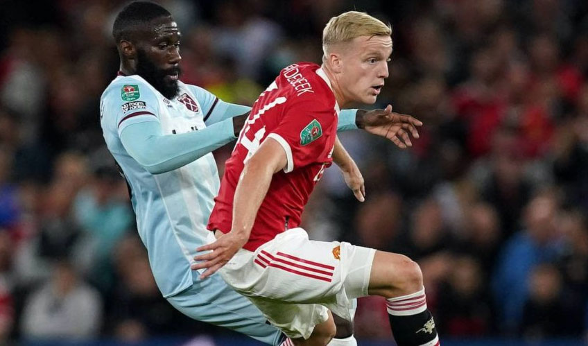 Van De Beek được đá trọn trận Man United vs West Ham