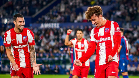 Atletico hòa 2-2 trên sân Levante: Hai điểm cộng và một phép chia