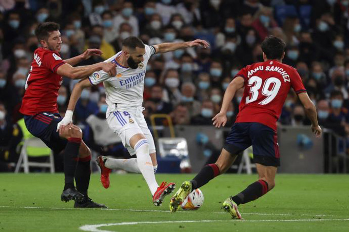 Benzema bất lực ở trận Real Madrid vs Osasuna