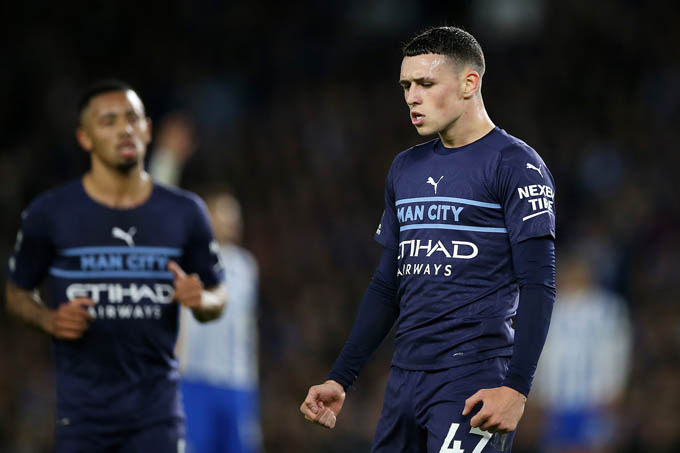 Foden góp công vào chiến thắng của Man City trước Brighton