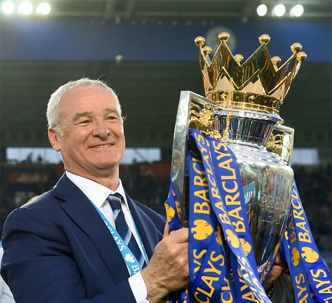 HLV Ranieri từng giúp Leicester City vô địch Premier League 2015/16