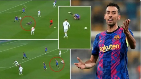 Busquets lại ăn vạ thô thiển ở trận Dinamo Kiev vs Barcelona