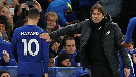 Conte cho rằng Hazard là cầu thủ lười biếng