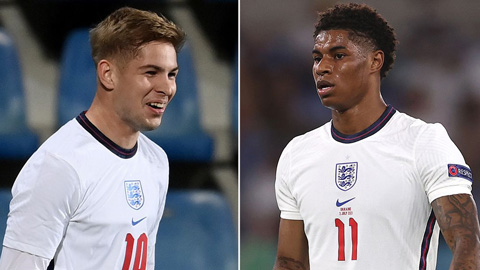 Rashford rút lui khỏi ĐT Anh, Smith Rowe lần đầu lên tuyển