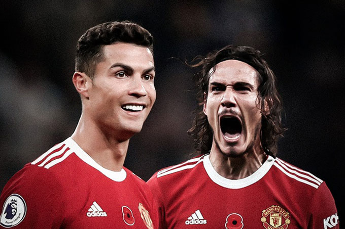 Ronaldo và Cavani cho thấy sự ăn ý khá tốt với nhau