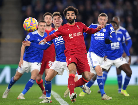 Salah (giữa) và đồng đội mất điểm ở 2 trận liên tiếp tại Premier League