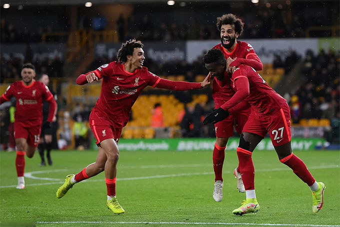 Liverpool toàn thắng Wolves trong 10 lần gặp nhau gần nhất