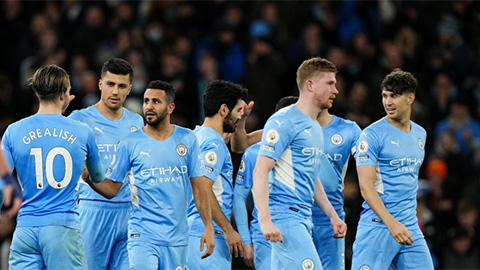 Man City giành nhiều điểm nhất Ngoại hạng Anh trong năm 2021