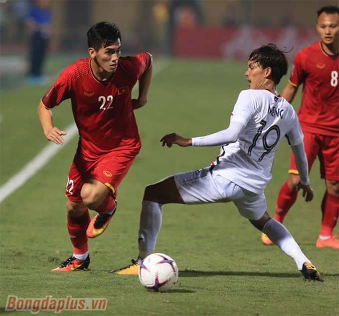 Tiến Linh từng ghi bàn vào lưới Campuchia tại AFF Cup 2018