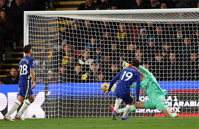 Mount là cầu thủ hay nhất trận Watford vs Chelsea