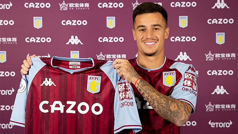 Coutinho mặc áo số mấy tại Aston Villa?