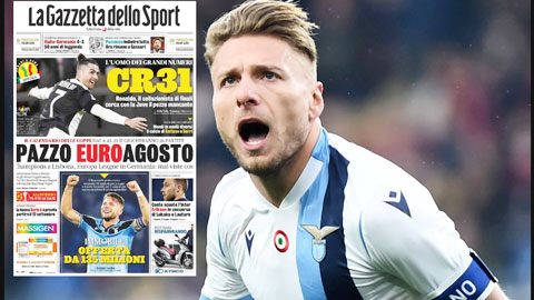 Immobile có thành tích ghi bàn ngang… Ronaldo