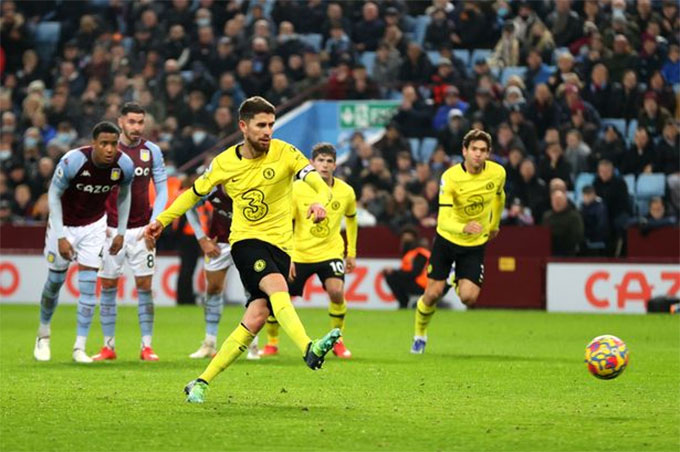 Jorginho đã đá thành công 13 quả 11m gần nhất của Chelsea