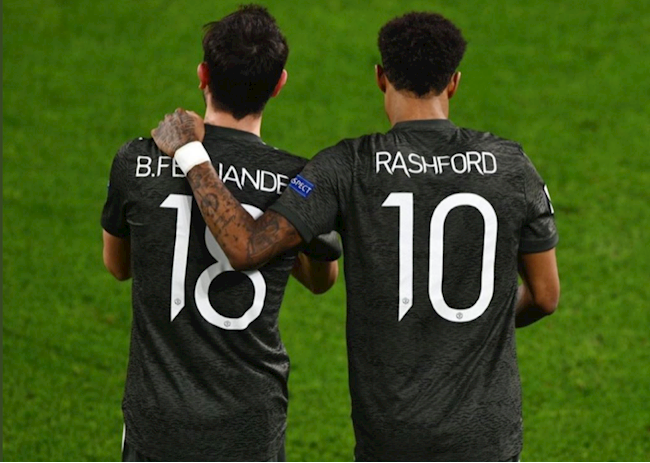 Marcus Rashford và Bruno Fernandes đang gặp khó ở MU