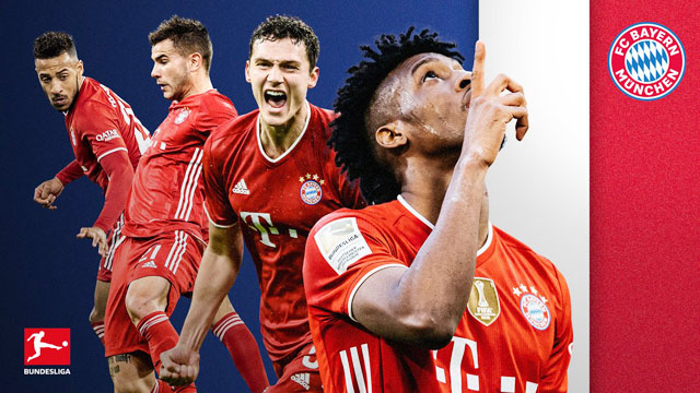 Coman, Pavard, Hernandes và Tolisso (từ phải qua) là 4 trong 6 cầu thủ Pháp trong đội hình Bayern hiện tại