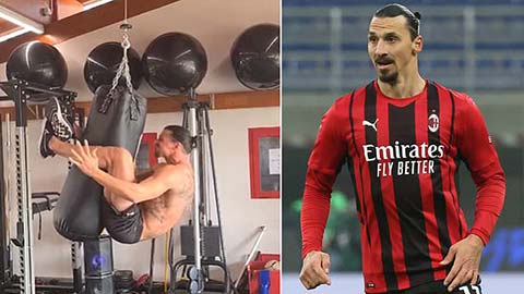 Ibrahimovic tập luyện ở tuổi 40 khiến Ronaldo, Messi lác mắt