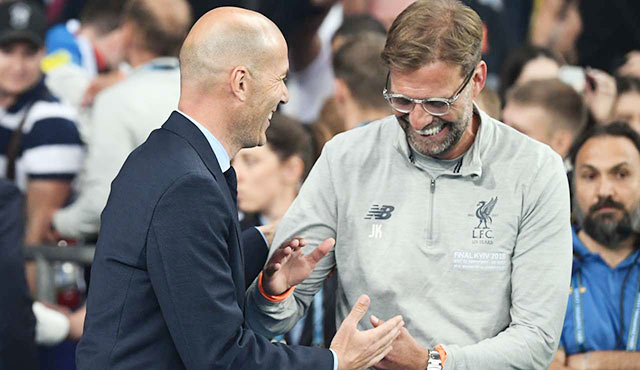 Zidane và Klopp (phải) là 2 HLV Juve muốn đưa về để chinh phục Champions League