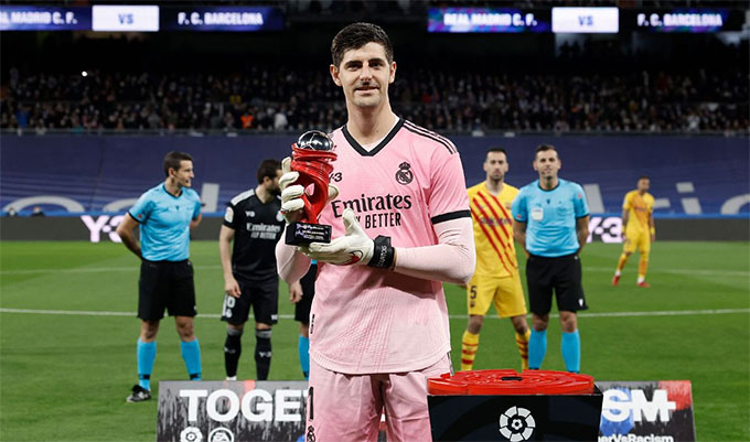 Courtois nhận giải cầu thủ hay nhất La Liga tháng Hai trước thềm trận đấu