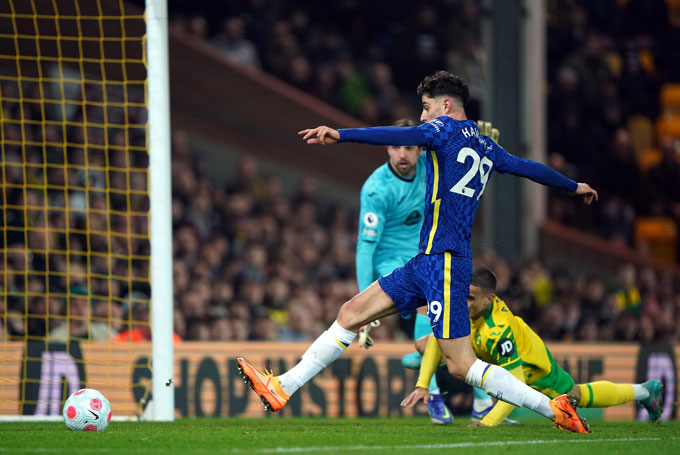 Havertz góp công lớn ở trận Norwich vs Chelsea với 1 bàn và 1 kiến tạo