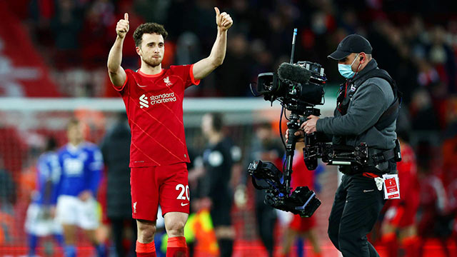 Jota ngày càng tiến bộ trong màu áo Liverpool