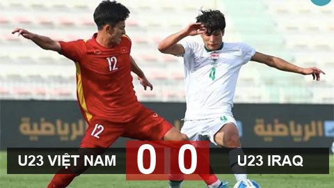 Kết quả U23 Việt Nam vs U23 Iraq: Chia điểm đáng tiếc