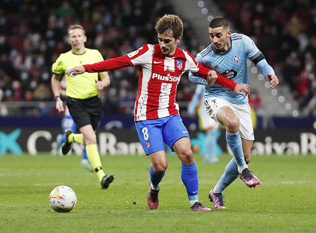 Griezmann (trái) và đồng đội sẽ vượt qua Vallecano ngay trên sân khách 