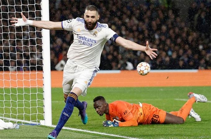 Benzema đã ghi 7 bàn/3 trận gần nhất tại Champions League