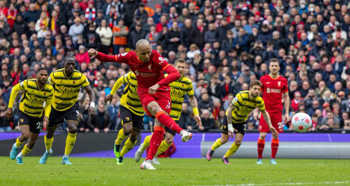 Fabinho đã thành công 24/25 lần đá phạt đền trong sự nghiệp