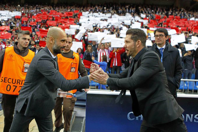 Pep và Simeone luôn dành sự tôn trọng cho nhau