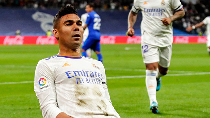 Casemiro mở tỷ số trong trận Real Madrid vs Getafe