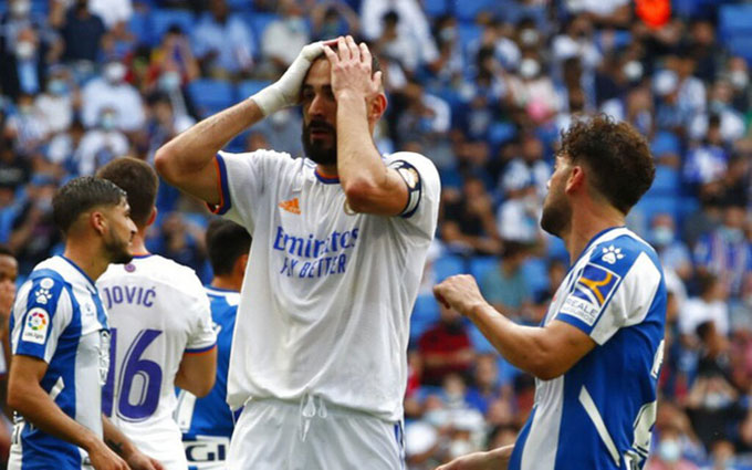 Tân binh Espanyol là đội đầu tiên đánh bại được Real ở La Liga mùa này